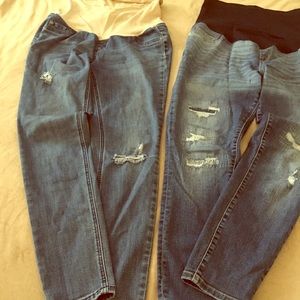 ****SOLD******2 pairs maternity jeans.